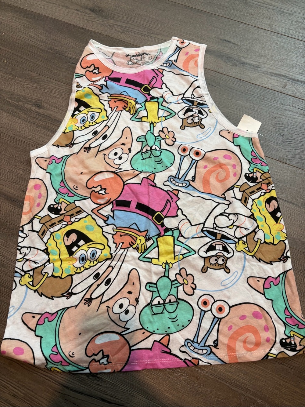 Juniors Nickelodeon Soonge Bob Square Pants Tank Top Size M 7/9